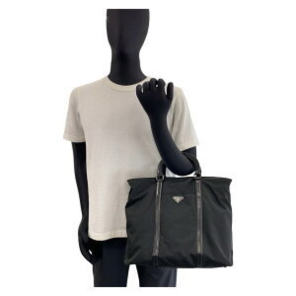 Prada briefcase Tessuto triangular business leather bag nylon black - Picture 5 of 9